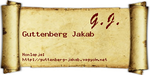 Guttenberg Jakab névjegykártya
